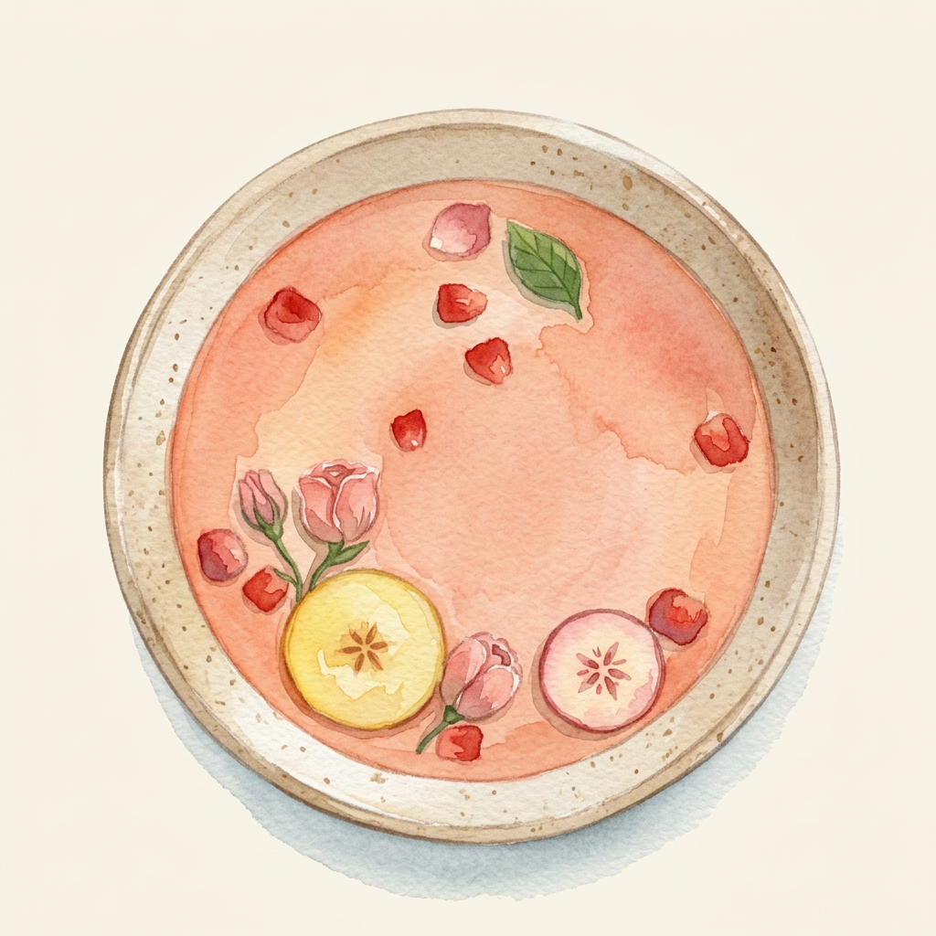 Ripe Pear Nectar soup illustration